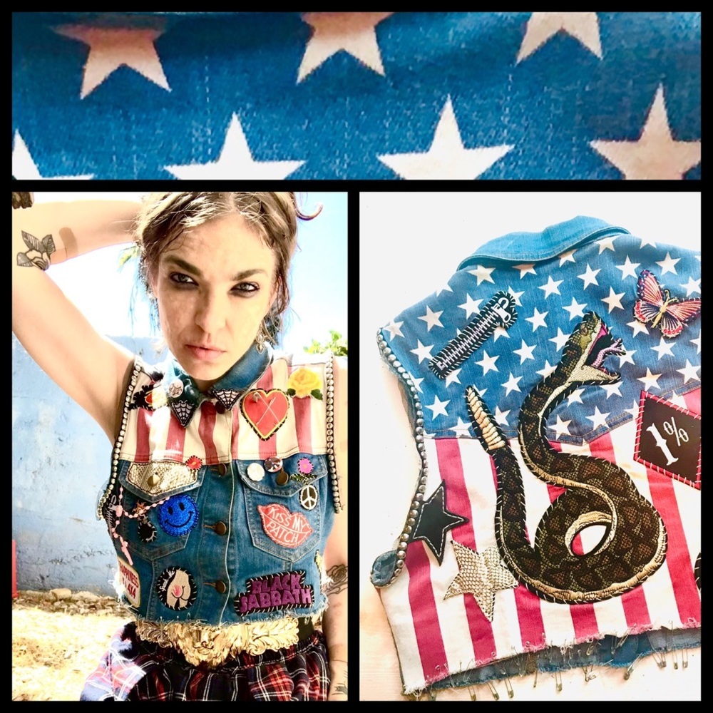 ⭐️Stars & Stripes Punk Vest✨ - Picture 4 of 6